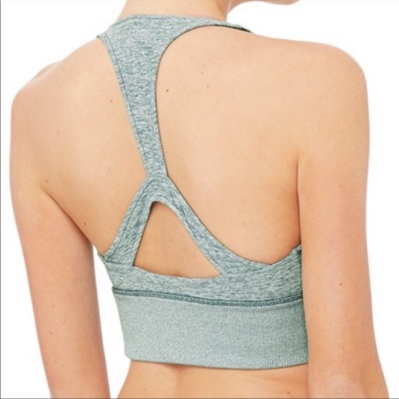 ALO YOGA SERENITY ALOSOFT SPORT BRA IN SEAGRASS SMALL - Picture 2 of 2